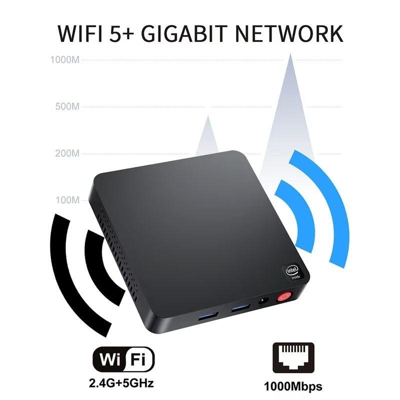 Double WiFi de Beelink T5 Intel N4020/ 4Go/64Go SSD/Windows Noir - Mini PC