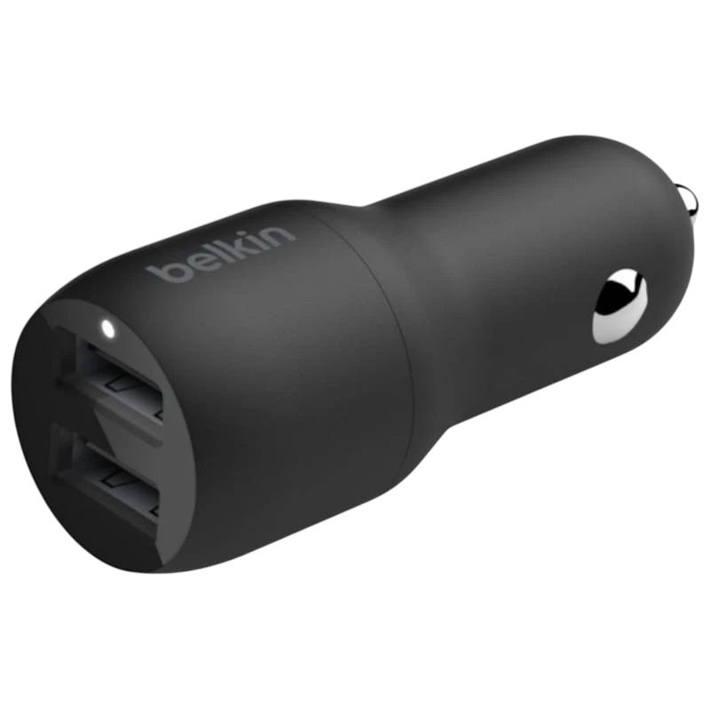 Belkin USB-A 24W Negro - Cargador de Coche Dual