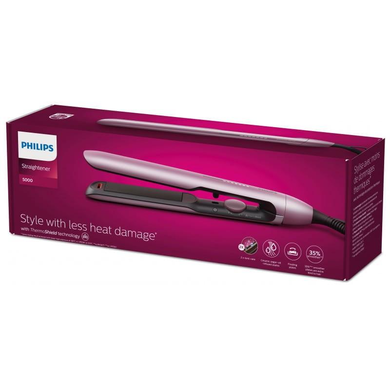 Alisador de cabelo Philips série 5000 BHS530/00 ThermoShield Prata caixa
