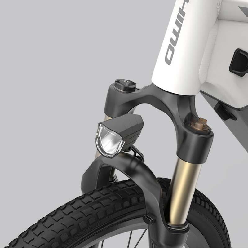 Bicicleta Elétrica MTB Xiaomi HIMO C26 Branco - Farol LED frontal