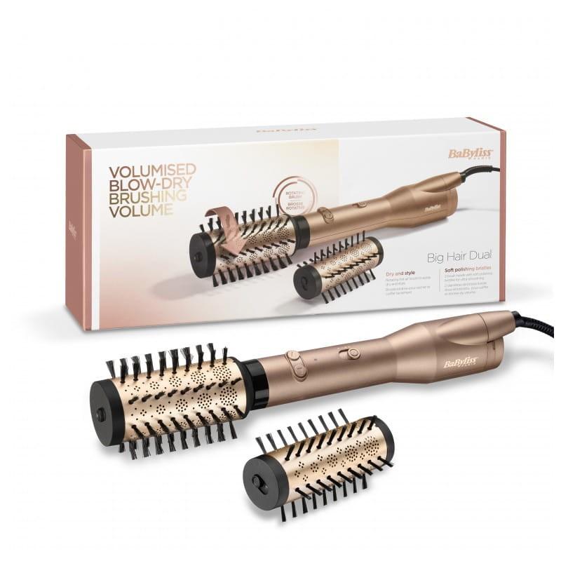  BaByliss Big Hair Dual AS952E 2 escovas 650 W Airflow 2,5 mts Gold - Imagem da escova rotativa com caixa