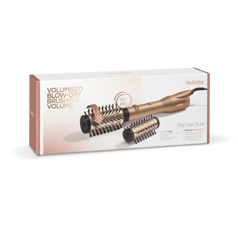 BaByliss Big Hair Dual AS952E 2 escovas 650 W Airflow 2,5 mts Gold - Imagem da caixa da escova rotativa