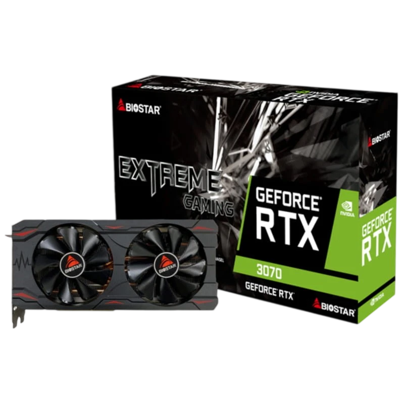 Biostar VN3706RM82 NVIDIA GeForce RTX 3070 8 GB GDDR6 - Tarjeta gráfica