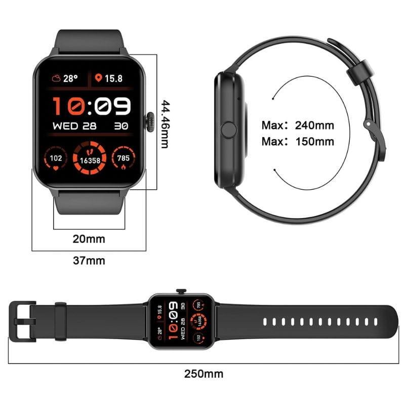 Blackview R50 Negro - Reloj inteligente - Medidas