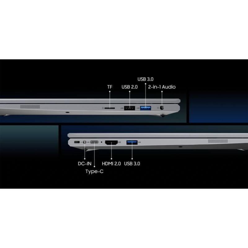 Detalle de las conexiones y puertos del Blackview Acebook 8 Intel Core N97/16GB/512GB Gris