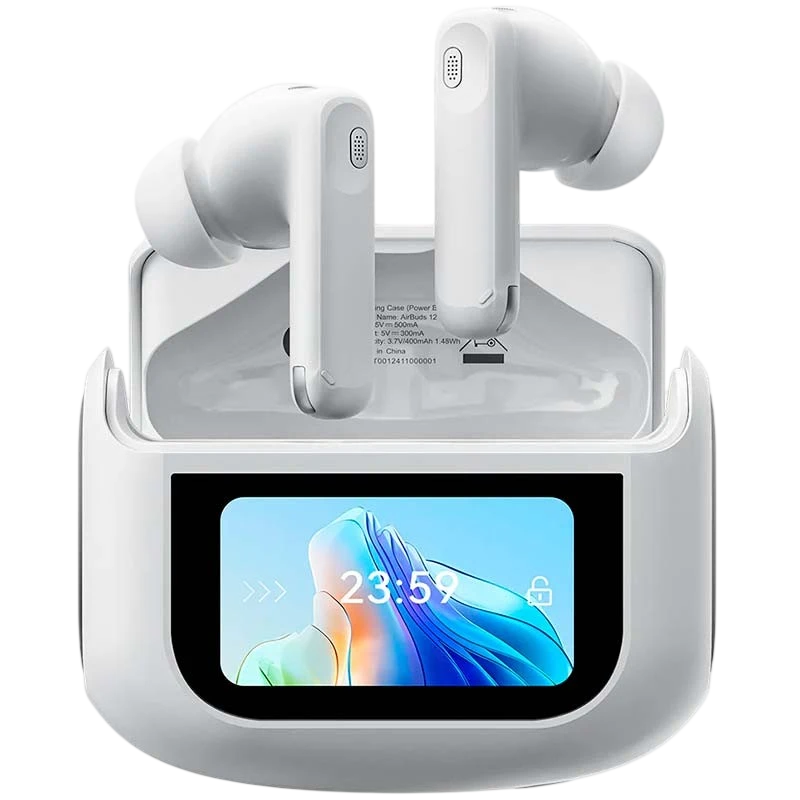 Blackview Airbuds 12 IPX7 Branco - Auriculares Sem Fio e Estojo com Ecrã LED