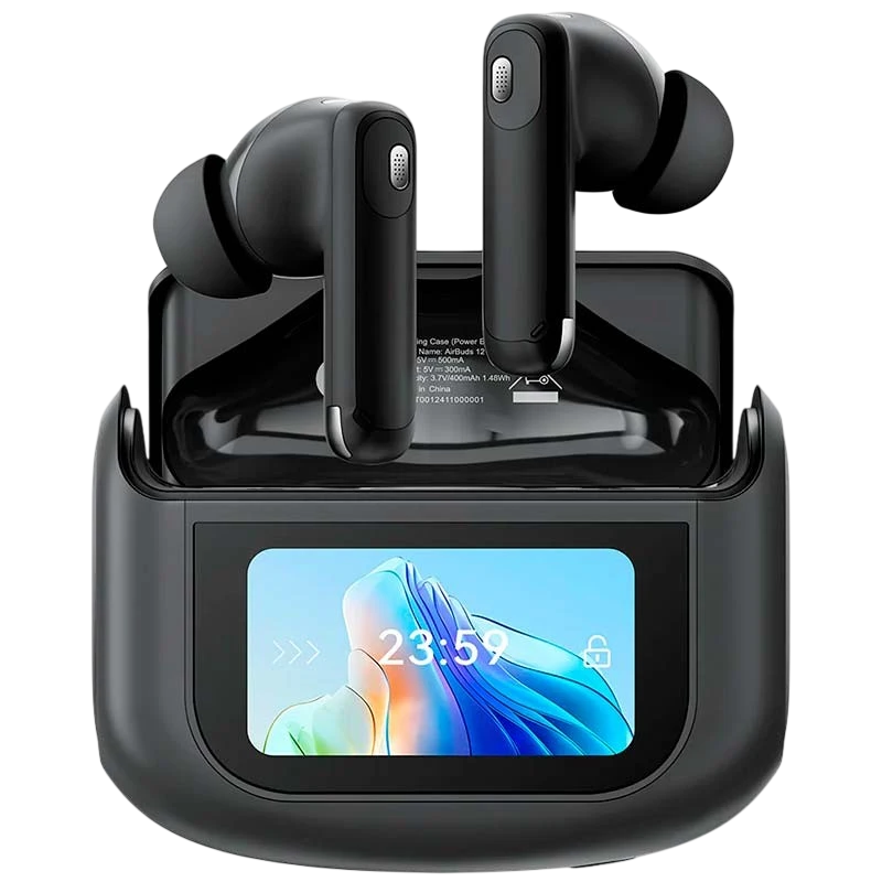 Blackview Airbuds 12 IPX7 Negro - Auriculares Inalámbricos y Estuche con Pantalla LED