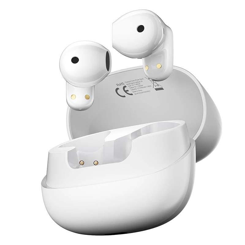 Blackview AirBuds 20 Blanc avec boîtier de charge - vue de face et côté droit