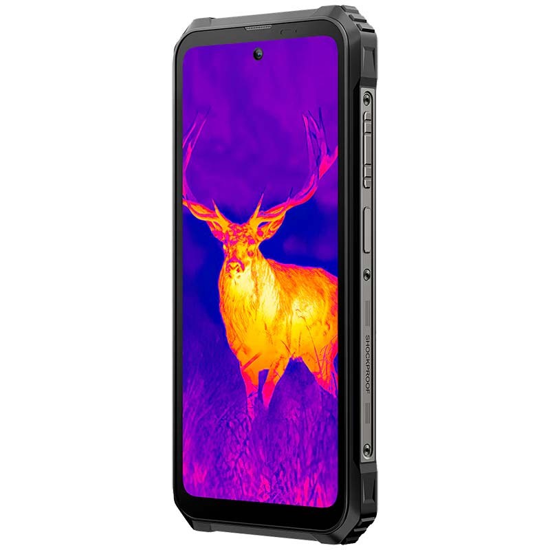 vista frontal y lateral del Teléfono móvil Blackview BL9000 Pro 12GB/512GB Negro