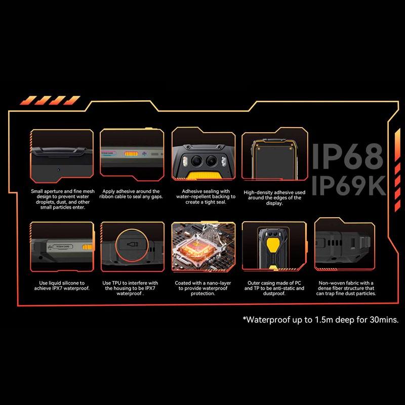 Blackview BV7300 6Go/256Go Orange - résistance à l'eau et à la poussière