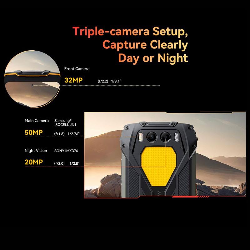 Blackview BV7300 6Go/256Go Orange - caméras avant et arrière