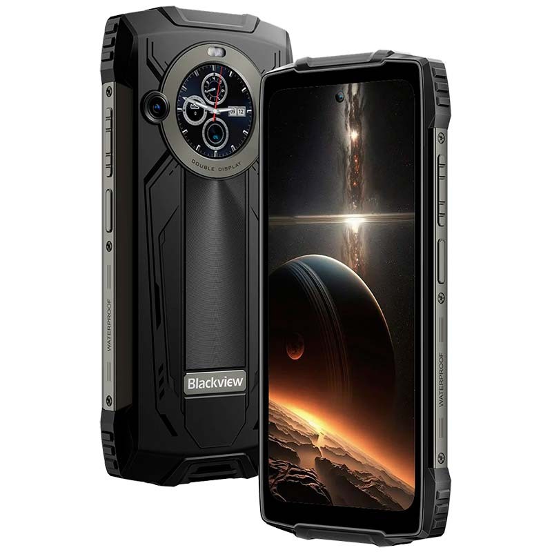 Blackview BV8200 12GB/256GB Negro - vista frontal, trasera y lateral