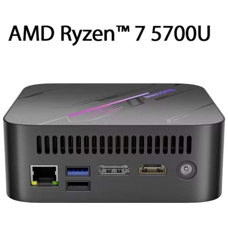 Frontale de Blackview MP100 AMD Ryzen 7 5700U/16 Go2/512 Go SSD/W11 Noir - Mini PC Jeu