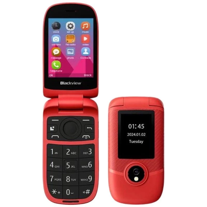 Blackview N2000 48MB/128MB Rojo - Clase A Reacondicionado - Teléfono sencillo