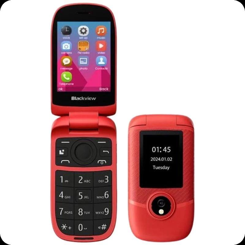 Blackview N2000 48MB/128MB Rojo - Clase A Reacondicionado - Teléfono sencillo