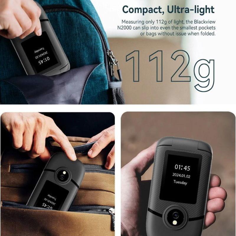 Blackview N2000 48MB/128MB Rojo - Teléfono sencillo y ligero