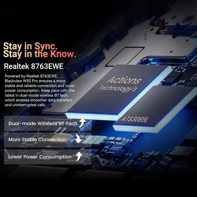 Adaptable Blackview W50 Pro Negro - Reloj Inteligente