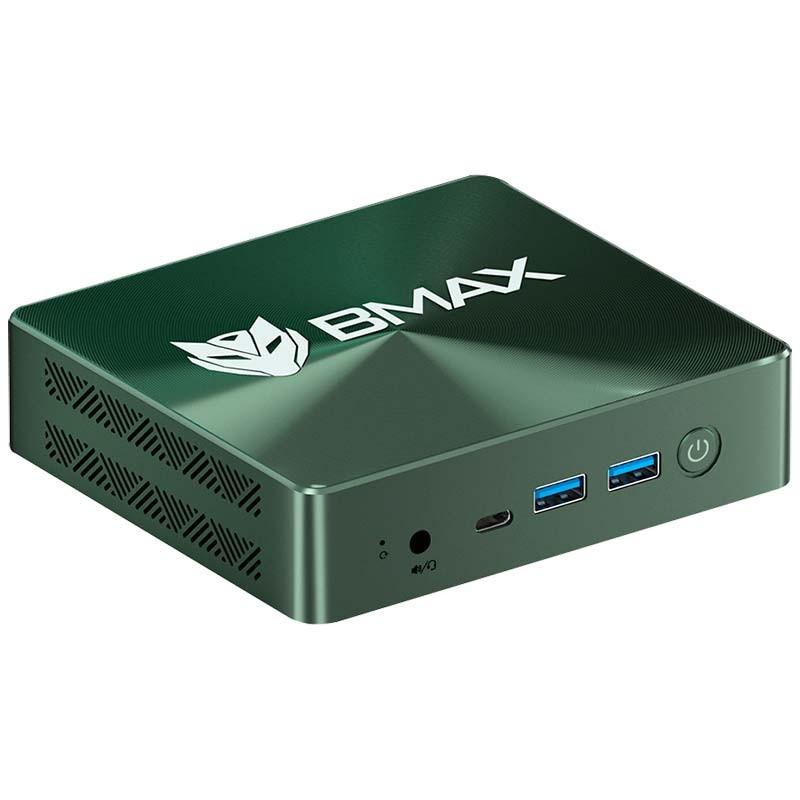 Vue supérieure et frontale du Mini PC BMAX B6 Power Vert