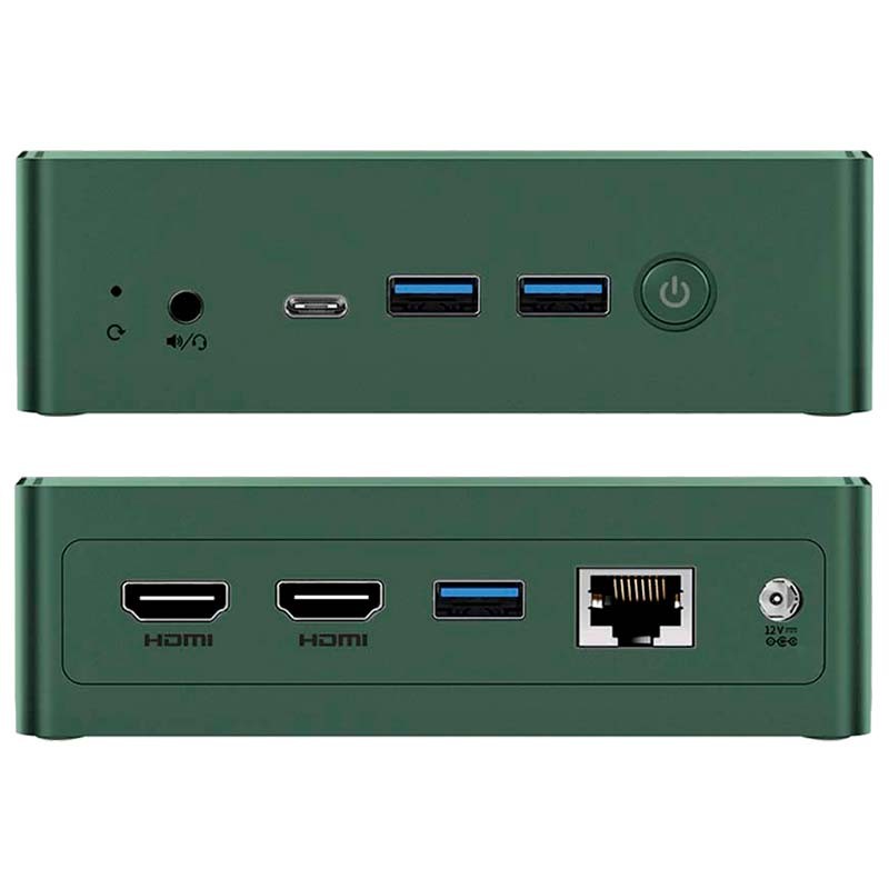 Ports du Mini PC BMAX B6 Power Vert