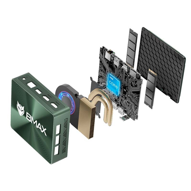 Composants du Mini PC BMAX B6 Power Vert