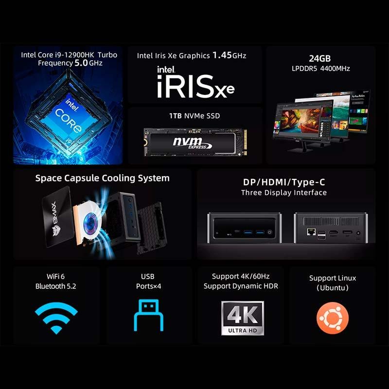 BMAX B9 Power - caractéristiques principales