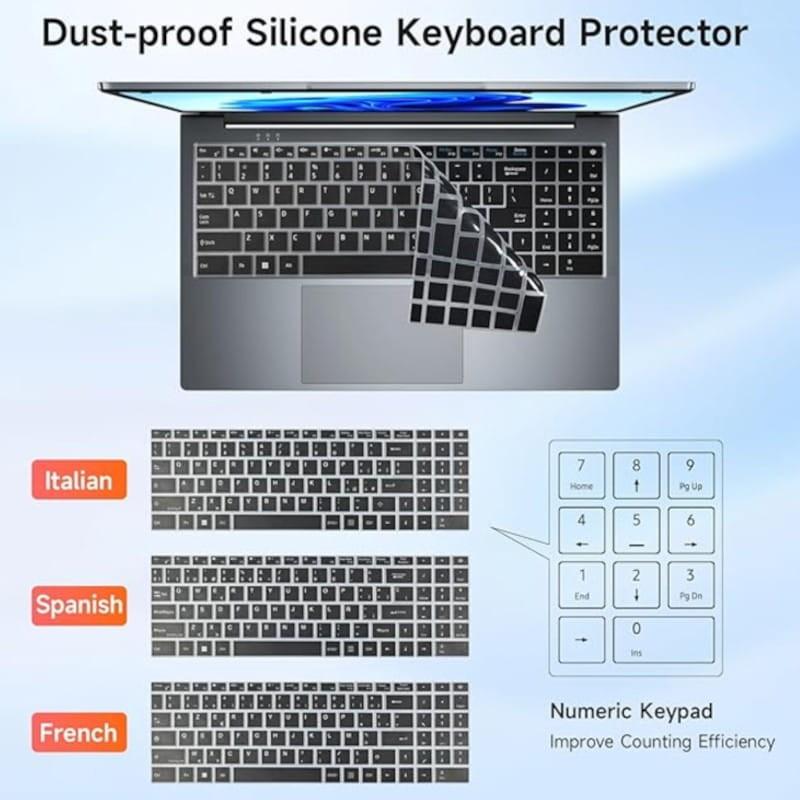 Idiomas de las pegatinas del teclado del BMAX MaxBook X15 Pro Intel N95/16GB/512GB/Win11 Gris - Portátil 15.6 