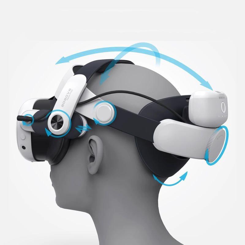 Adaptável BOBOVR M3 Pro Correia de cabeça com bateria para Meta Quest 3/3S Preto - Acessório para óculos de realidade virtual