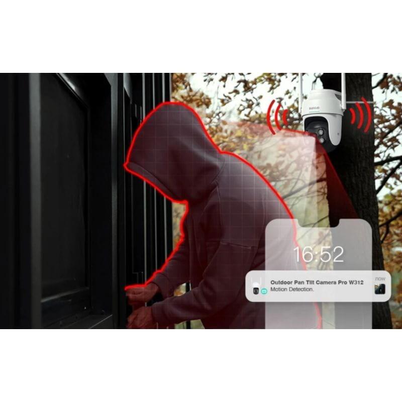 Cámara de vigilancia Botslab PT W312 4MP WiFi con detección de intrusos