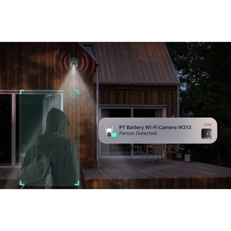 Câmera de vigilância Botslab PT W313 3MP WiFi com Painel Solar com notificação instantânea de intrusos