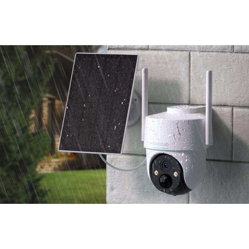 Instalação exterior da Câmera de vigilância Botslab PT W313 3MP WiFi com Painel Solar