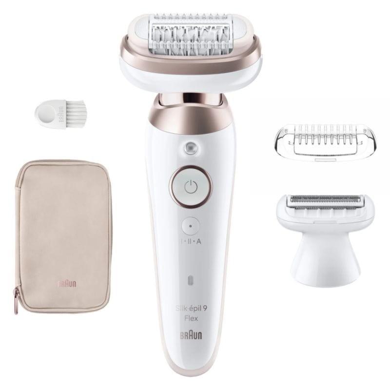 Braun Silk-épil 9 Flex 9-030 3D 40 pinzas Rosa/Blanco - Depiladora
