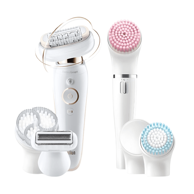 Braun Silk-épil 9 Flex 9100 BS 40 pinzas Oro/Blanco - Depiladora multifunción