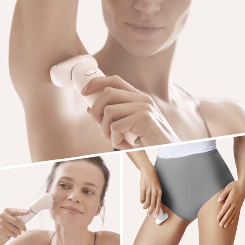 Braun Silk-épil 9 Flex 9100 BS Oro/Blanco con 40 pinzas MicroGrip