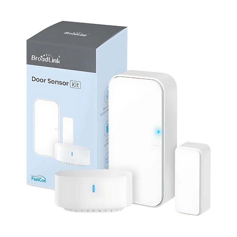 Contenido de la caja del Broadlink DS4-FC con S3 Hub