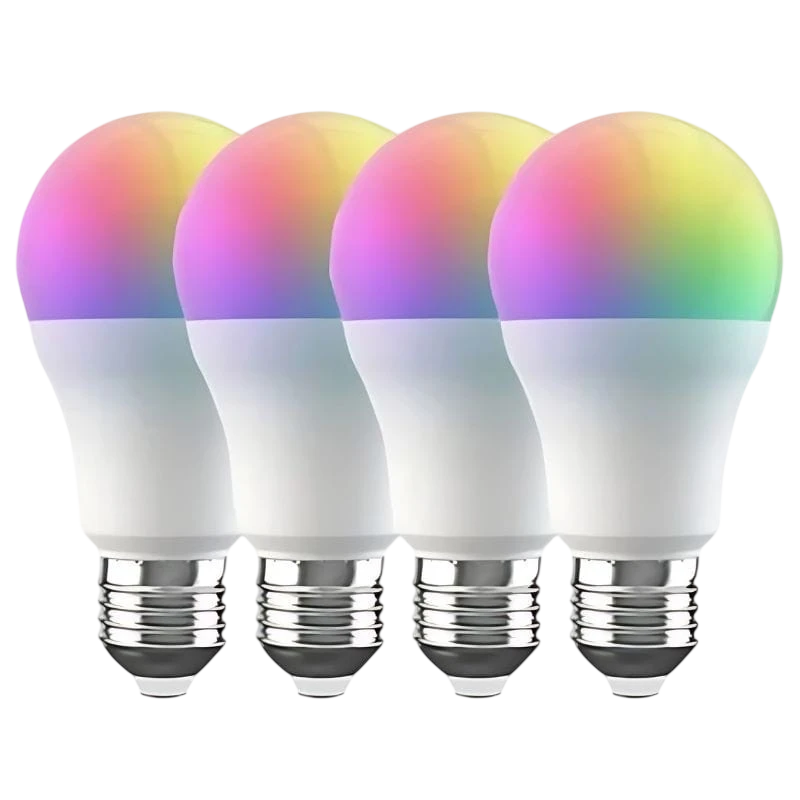 Broadlink LB4E27 E27 9W (pack de 4) - Bombilla inteligente LED RGB