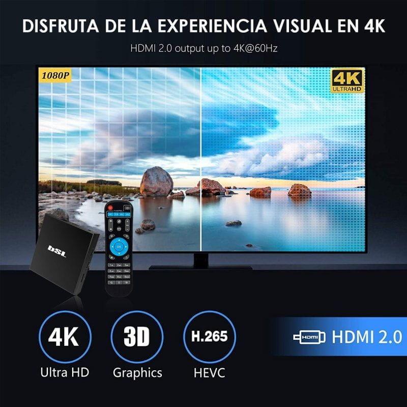 BSL ABSL432 4GB/32GB 4K HDR WiFi Android 10 - Android TV imagen con un televisor