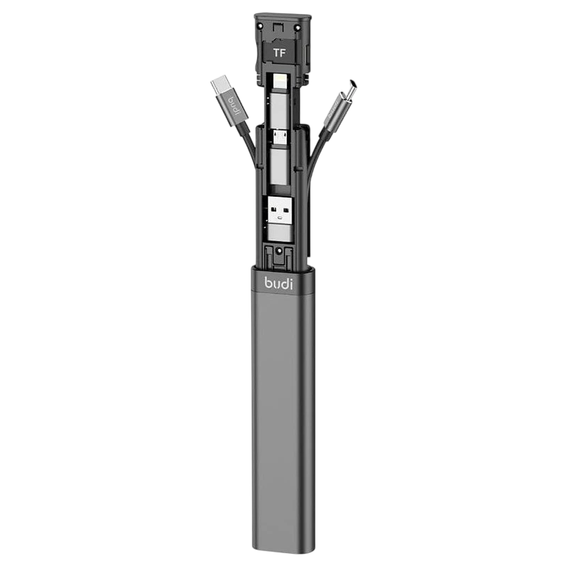 Budi Adaptador de tarjeta Multifunción Universal 9 en 1 Negro