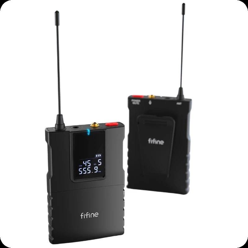 Fifine C8 Black - Microphone professionnel sans fil pour caméra