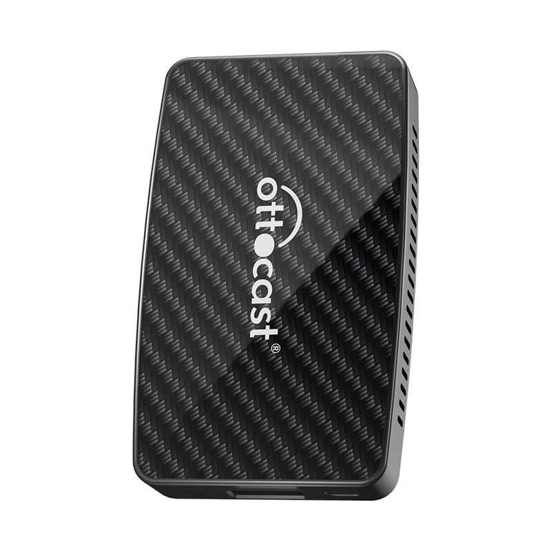 Ottocast CA400-S - Adaptador sem fios Apple Carplay e Android Auto imagem frontal com vista do conetor