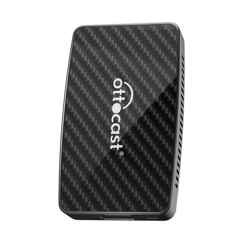 Ottocast CA400-S - Adaptador sem fios Apple Carplay e Android Auto imagem frontal com vista do conetor