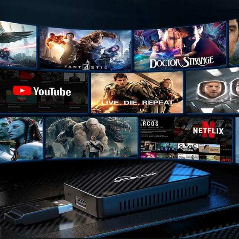 Ottocast CA400-S - Adaptador sem fios Apple CarPlay e Android Auto com imagem usb