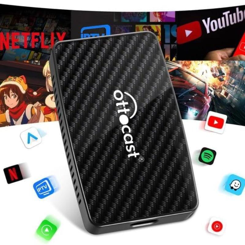 	 Ottocast CA400-S - Adaptador sem fios Apple Carplay e Android Auto imagem com ecrãs