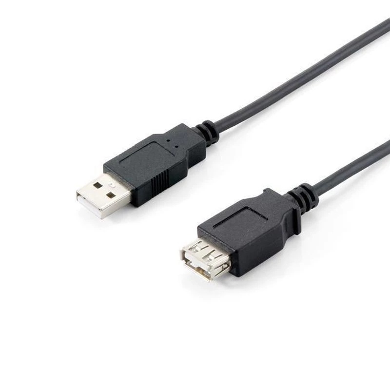 Cable alargador USB 2.0 Equip 128850 Cable A Macho a Cable A Hembra - Detalle de los conectores
