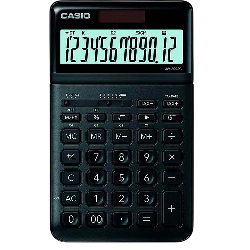 Calculadora de sobremesa Casio JW-200SC Negro