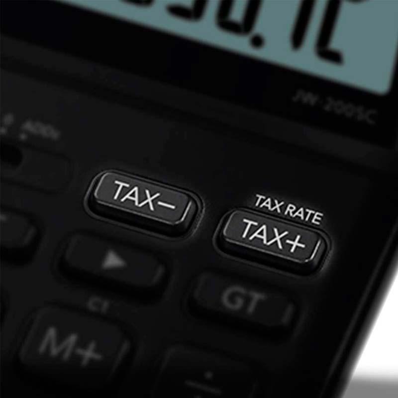 teclas cóncavas de la Calculadora de sobremesa Casio JW-200SC Negro