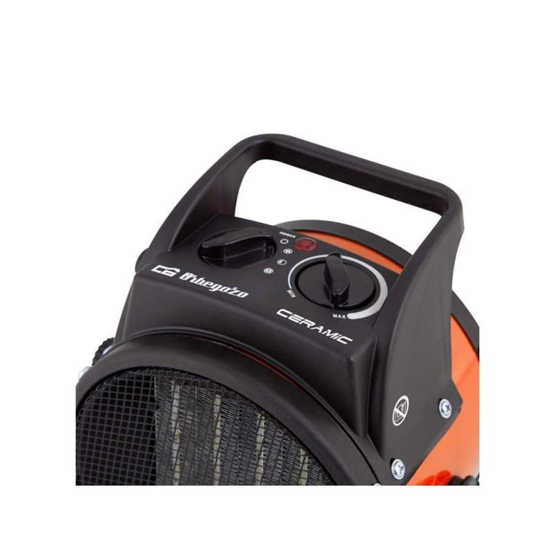 Detalle del termostato del Calefactor Cerámico Orbegozo FHR 2040 Negro/Naranja