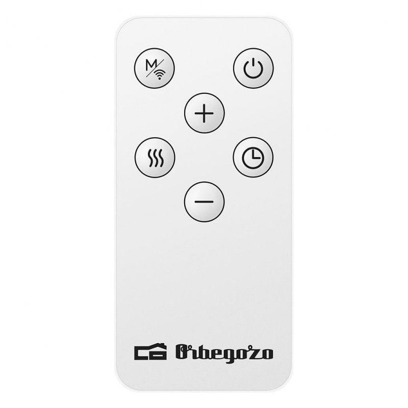 Detalhe do controle remoto do Aquecedor Cerâmico de Parede Orbegozo SPW 8000 Preto/Branco
