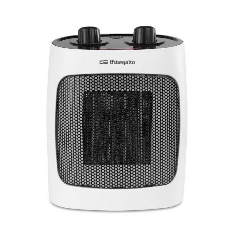 Vista frontal del Calefactor Cerámico Orbegozo CR 5031 Negro/Blanco