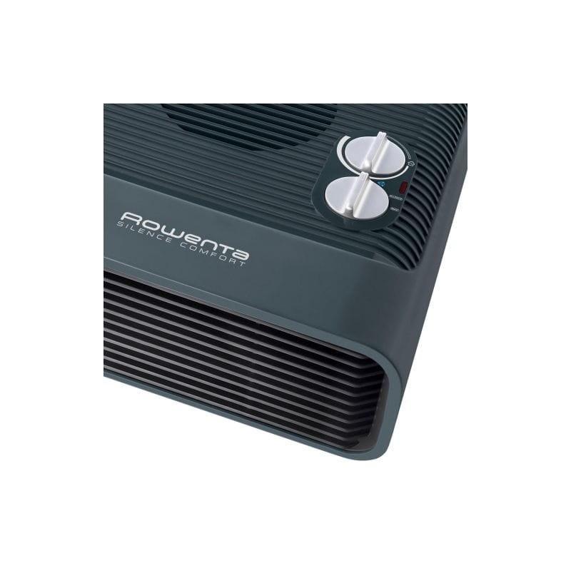 Detalhe do termostato do Aquecedor Horizontal Rowenta Atlas Silence SO5115 Preto