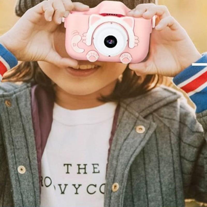Cámara Digital Para Niños K1C Versión Mejorada 600mAh Funda Gato Rosa - Gran calidad